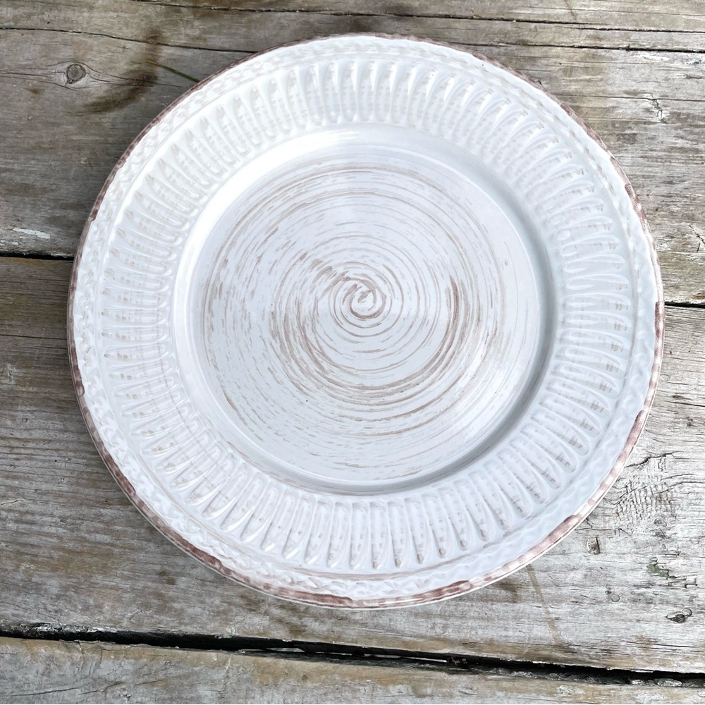 Home Essentials white dinner plate cosenza